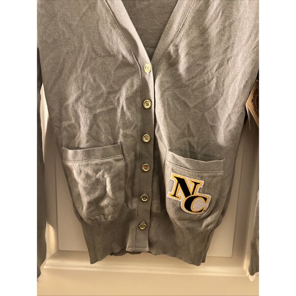 University Of Northern Colorado UNC Bears Gray Varsity Cardigan Women's Sweater - Picture 5 of 13